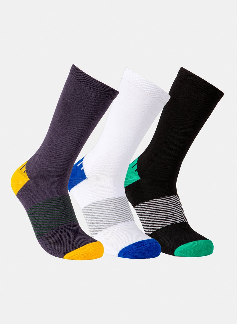 Odds Men's Pack of 3 Half Terry Long Patterned Socks - Image 1